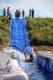 Wasserrutsche bauen mit unserer Schwimmbadfolie breite ca. 2,50 m, Farbe: hellblau