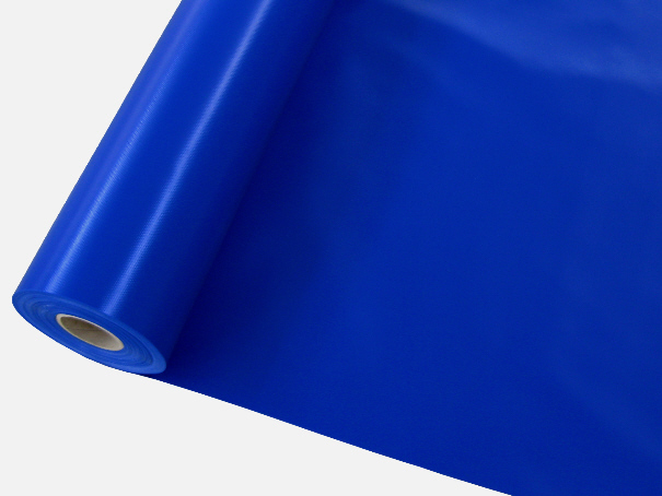 Abdeckplane PVC ca. 600g/m Meterware - blau 2,20 m breit (2. Wahl Ware)